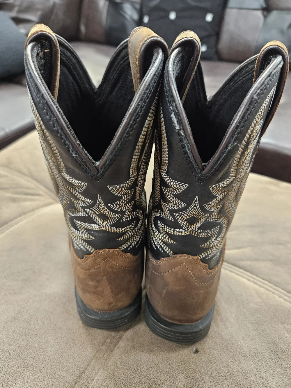 Durango Brown and Black Kids' Western Cowboy Boots